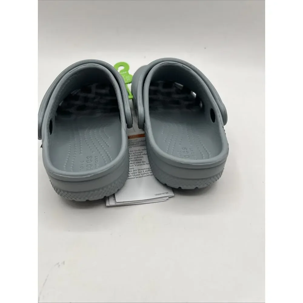 Crocs Kids Unisex Classic Clog Slip-On Sz US C10 Light Gray NWT 206990-0Z3